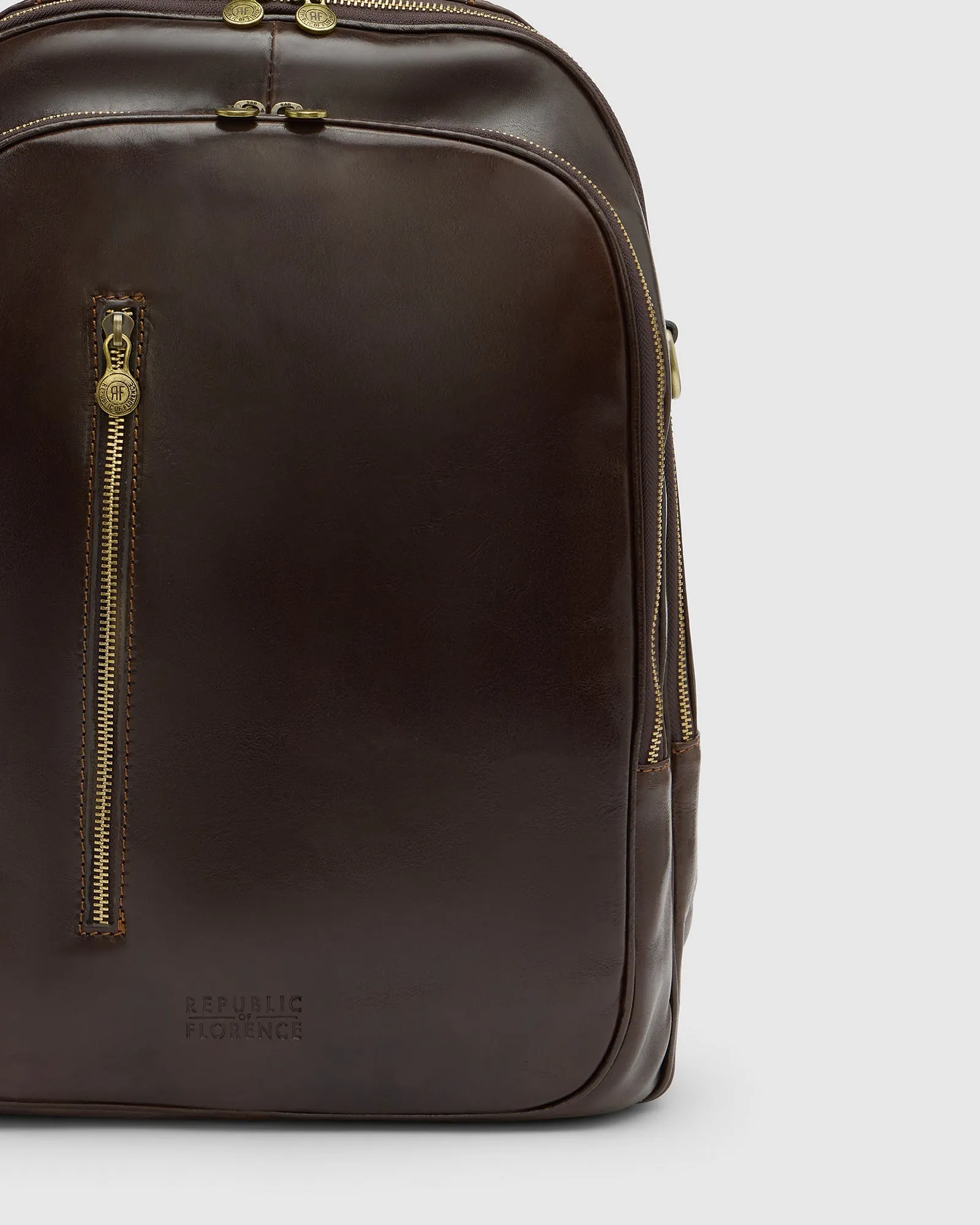 Belfast Chocolate Leather Backpack