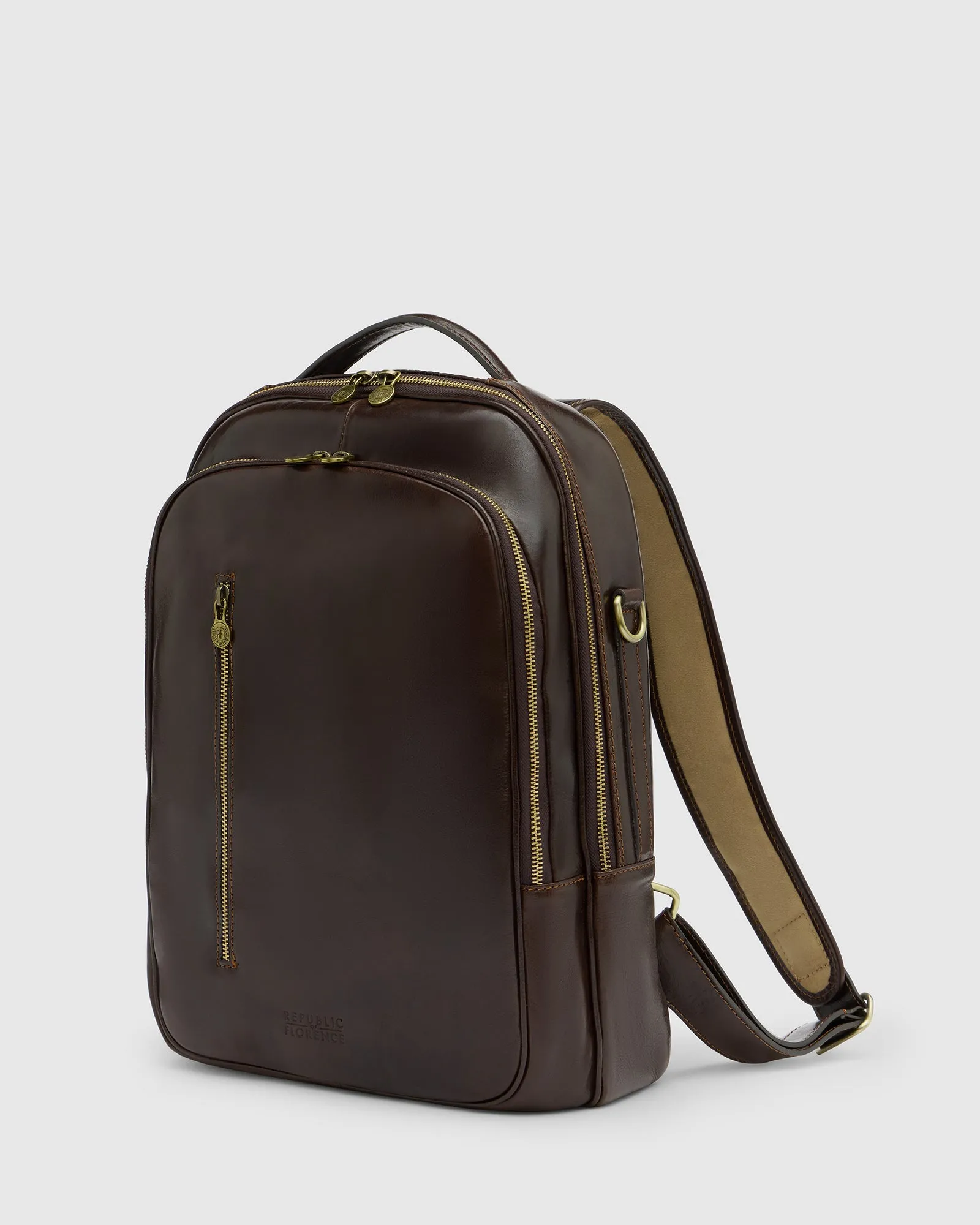 Belfast Chocolate Leather Backpack