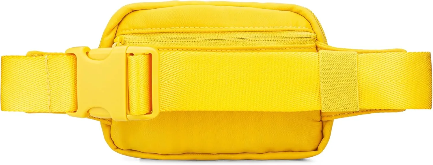 Belt Bag for Girls and Boys - Customizable with Hook and Loop Patches - Child Fanny Pack with Adjustable Strap - Durable Crossbody for Active Children - Canary