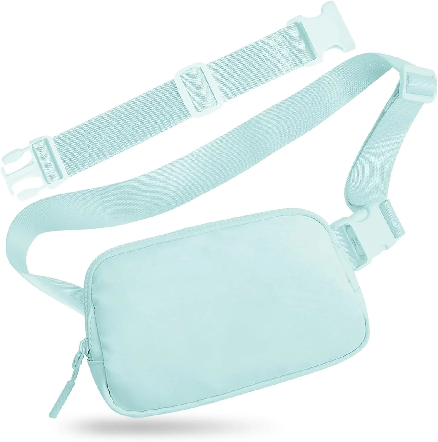Belt Bag with Extender Strap, Fanny Pack Crossbody Bags for Women Men, Mini Everywhere Belt Bag, Unisex Fashion Small Waist Pouch for Travel Run Outdoor Cycling and Shopping (ice blue)