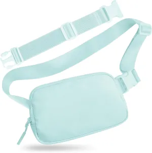 Belt Bag with Extender Strap, Fanny Pack Crossbody Bags for Women Men, Mini Everywhere Belt Bag, Unisex Fashion Small Waist Pouch for Travel Run Outdoor Cycling and Shopping (ice blue)