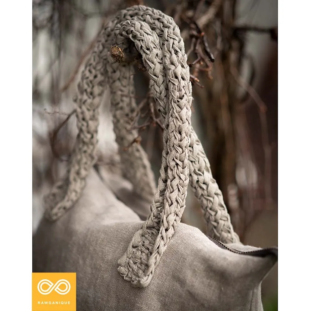 Bespoke Handmade 100% Organic French Linen Handbag (CLAREMONT)