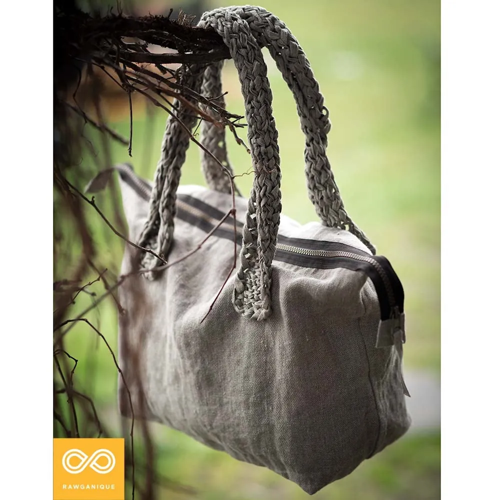 Bespoke Handmade 100% Organic French Linen Handbag (CLAREMONT)