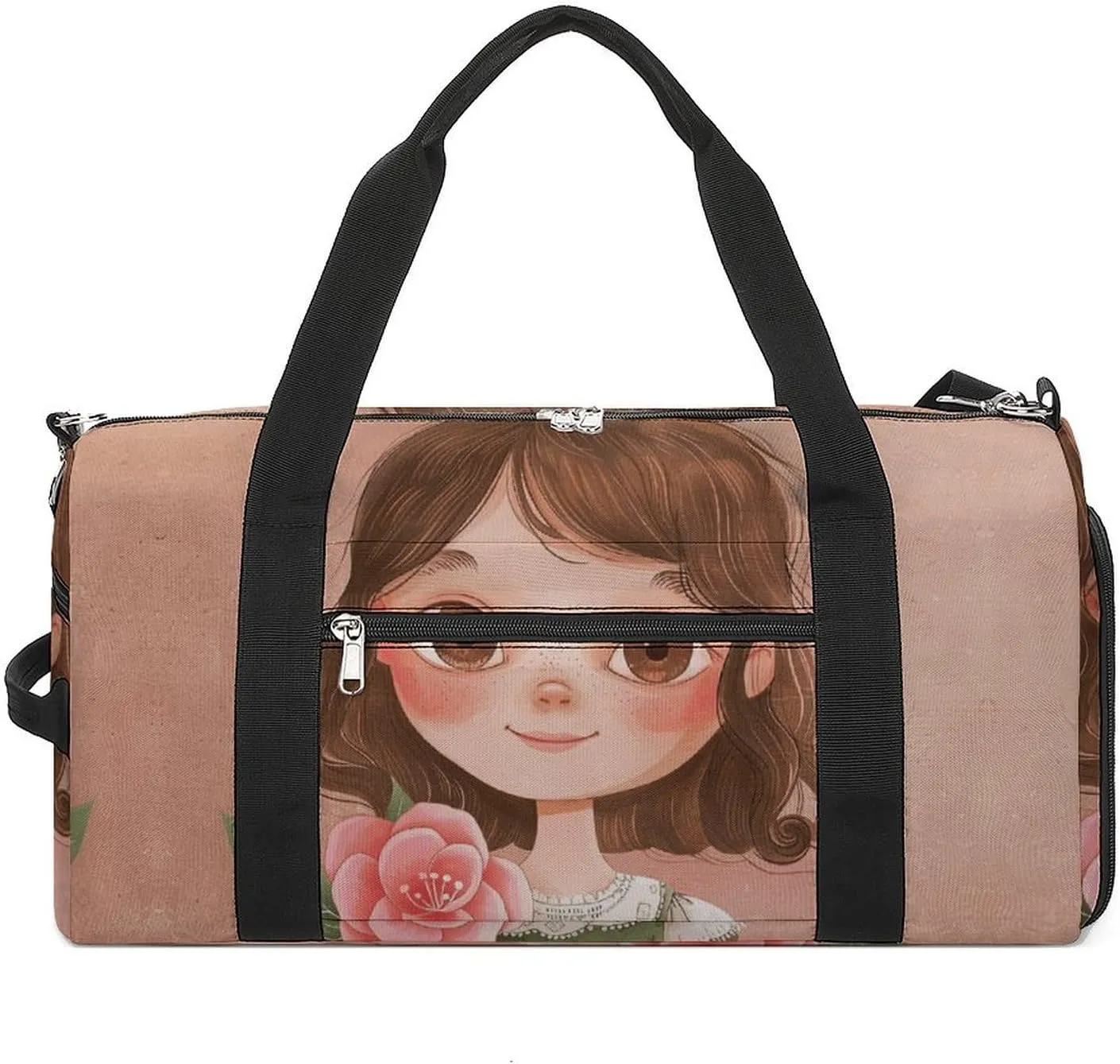 Big Eyes Girl Gym Bag for Men Women Water Resistant Duffle Bag Travel Lightweight Bag for Travel Sports