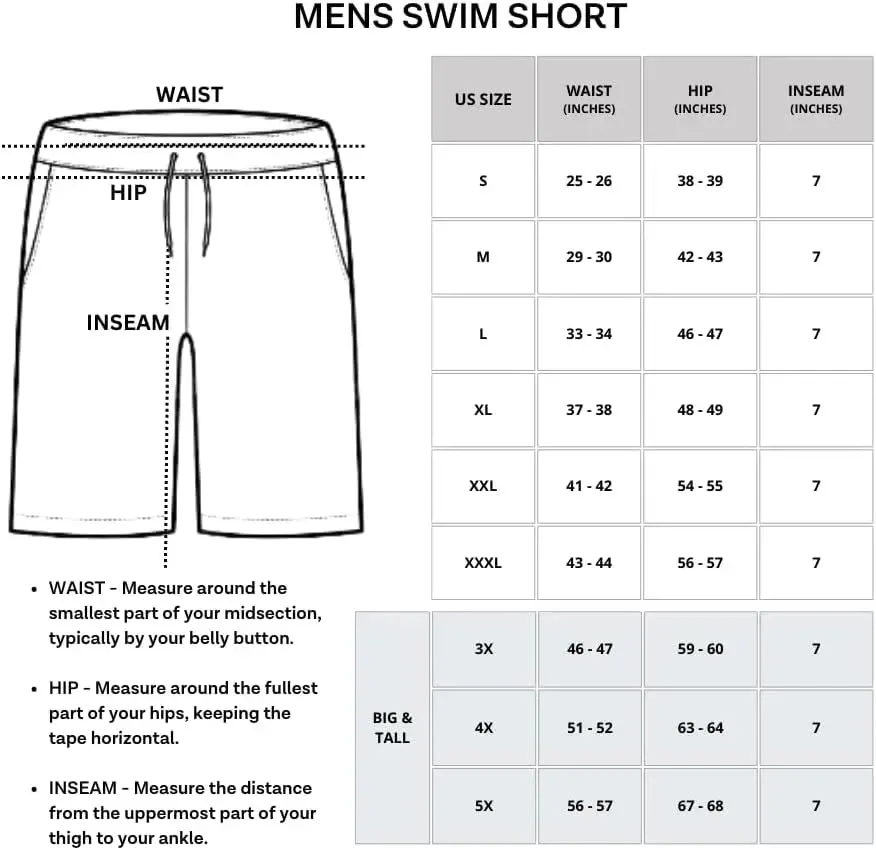 Big Men's Quick-Dry Swimwear - 3 Pack