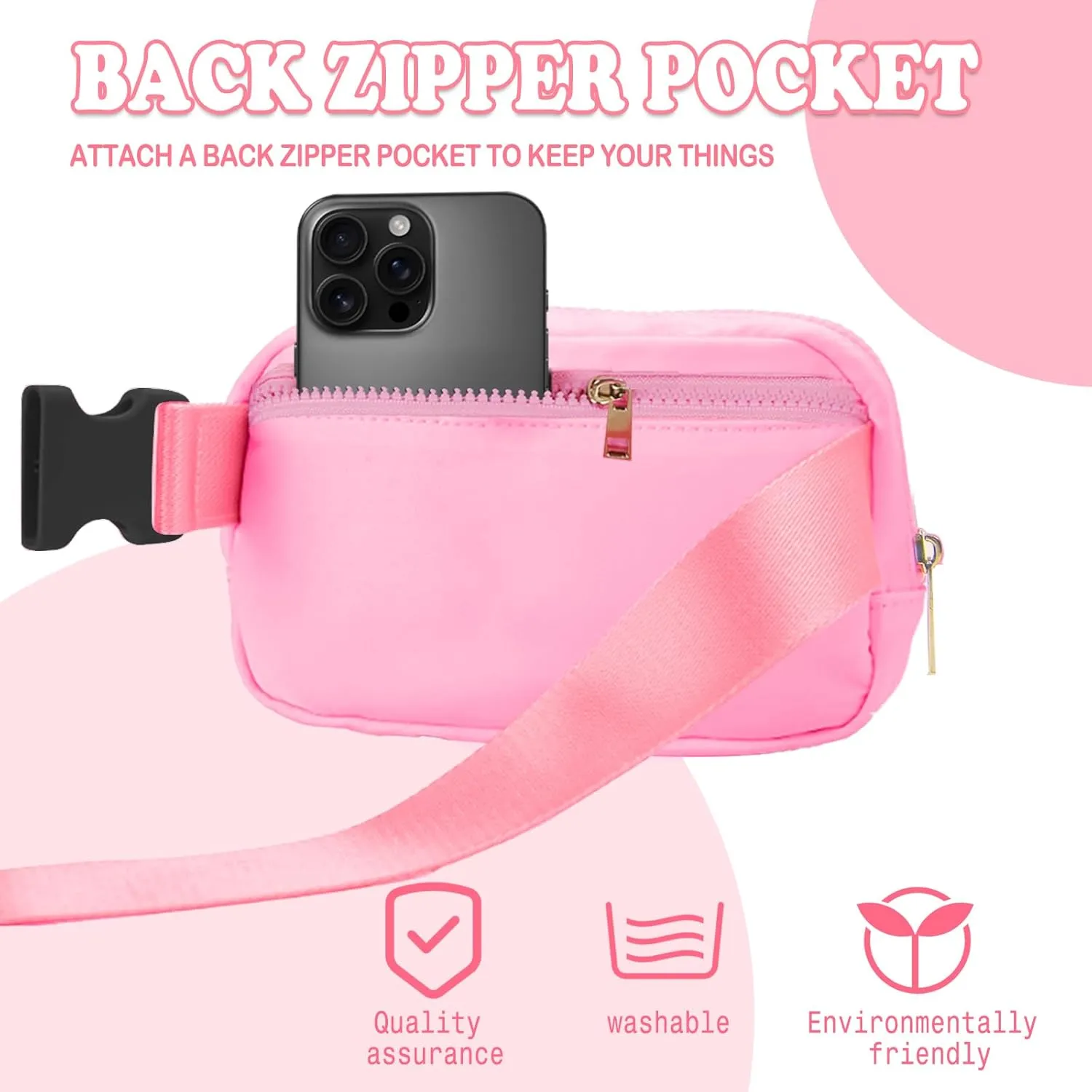 Birthday Gifts for 4 5 6 7 8 9 10 11 12 13 Year Old Girls, Crossbody Bags Fanny Pack with Initial Letter Patch Cute Stuff for Women Girls Teens (S, Pink)