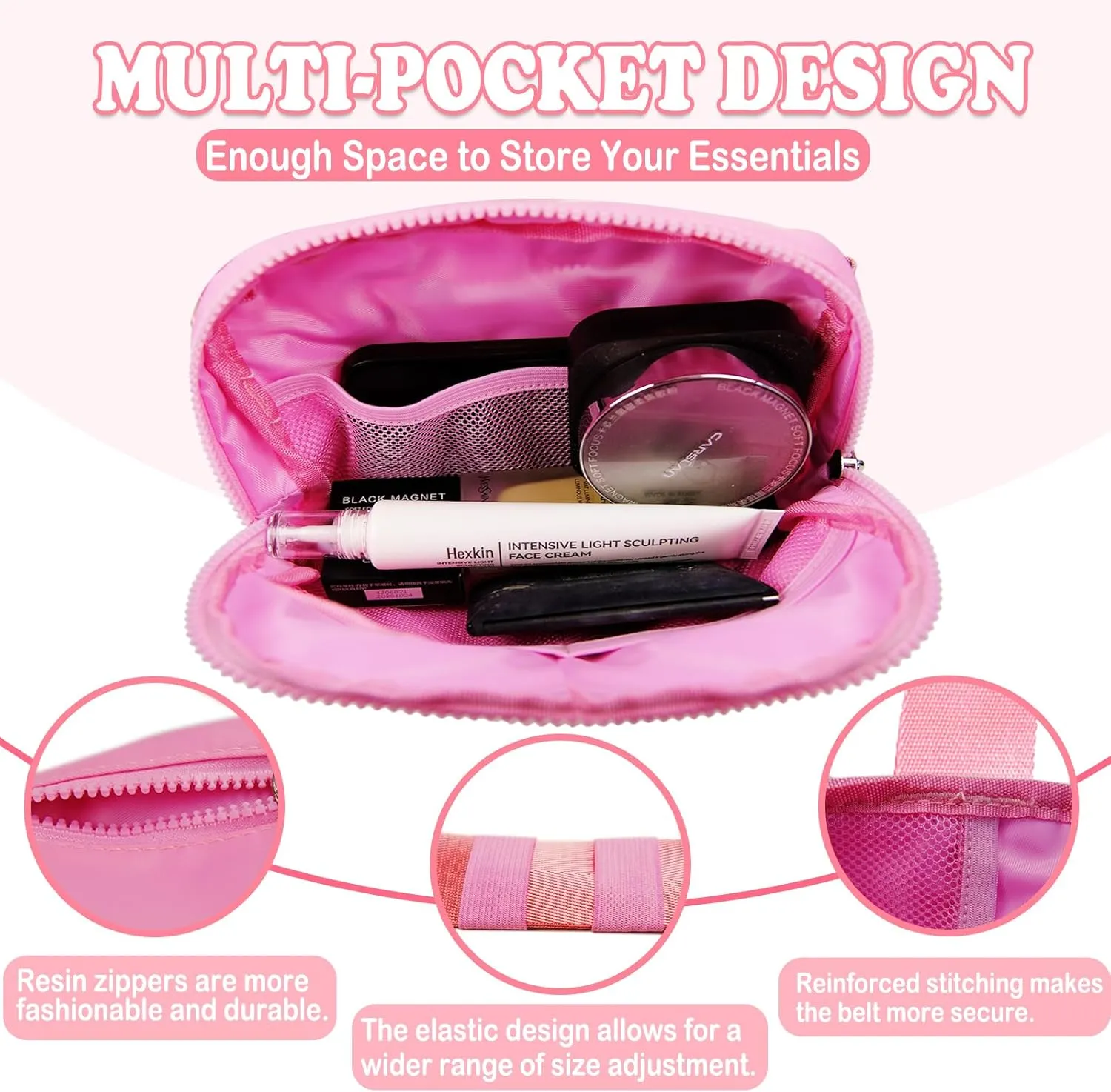 Birthday Gifts for 4 5 6 7 8 9 10 11 12 13 Year Old Girls, Crossbody Bags Fanny Pack with Initial Letter Patch Cute Stuff for Women Girls Teens (S, Pink)