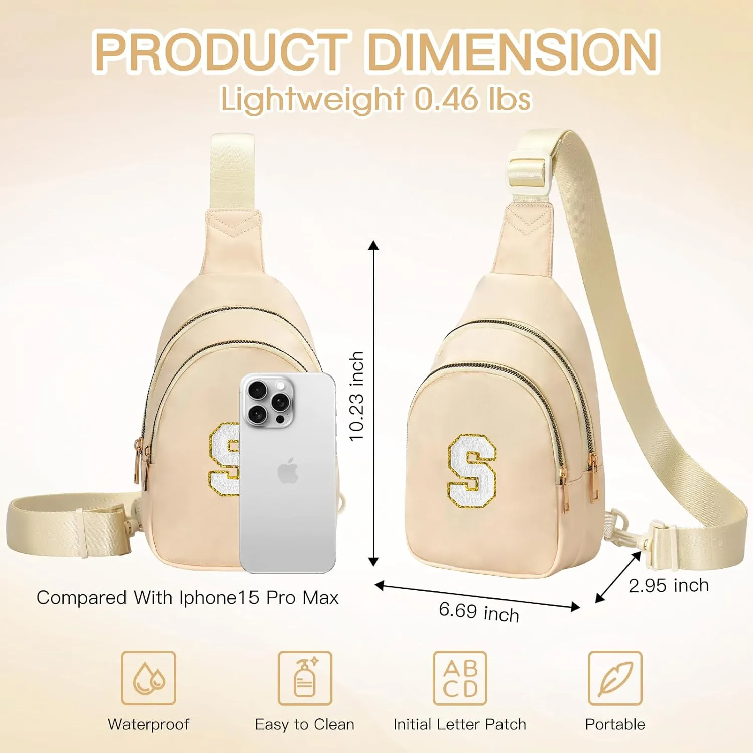 Birthday Gifts for 7 8 9 10 11 12 13 Year Old Girls Small Initial Sling Bag Cross Body Bag Fanny Pack for Girls