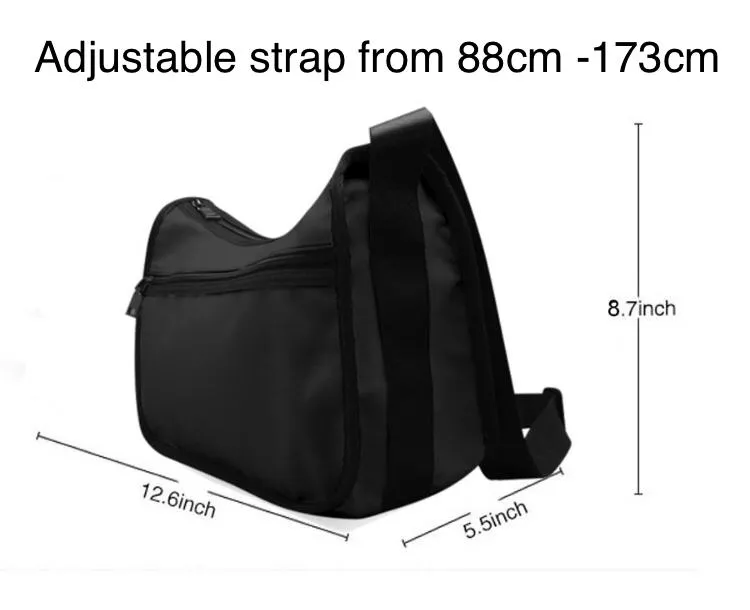 Black & White Squares - Crossbody Handbag
