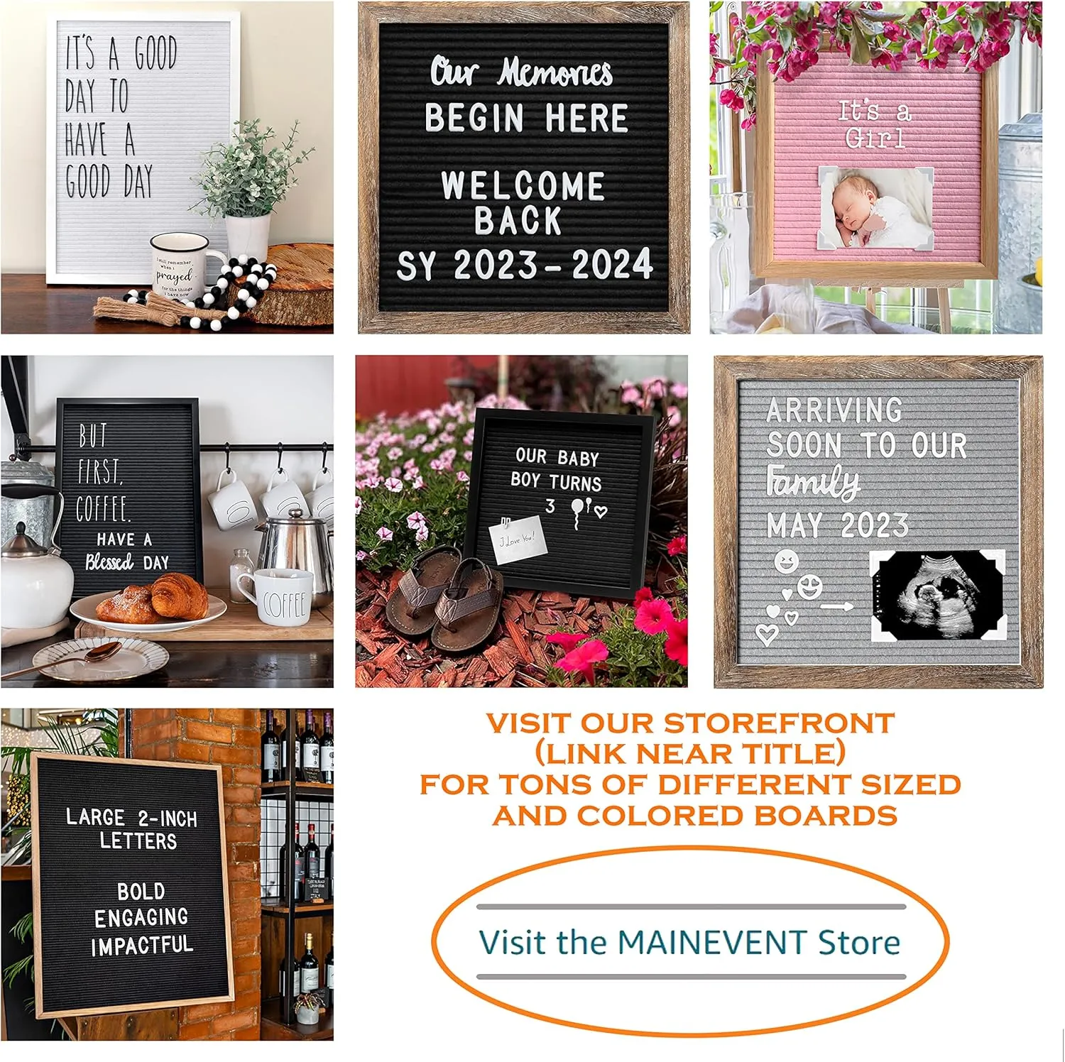 Black Large Letter Board 24x30 Inch, Big Felt Menu Board, Large Felt Letter Board, Menu Board, Message Board, Black Sign Display