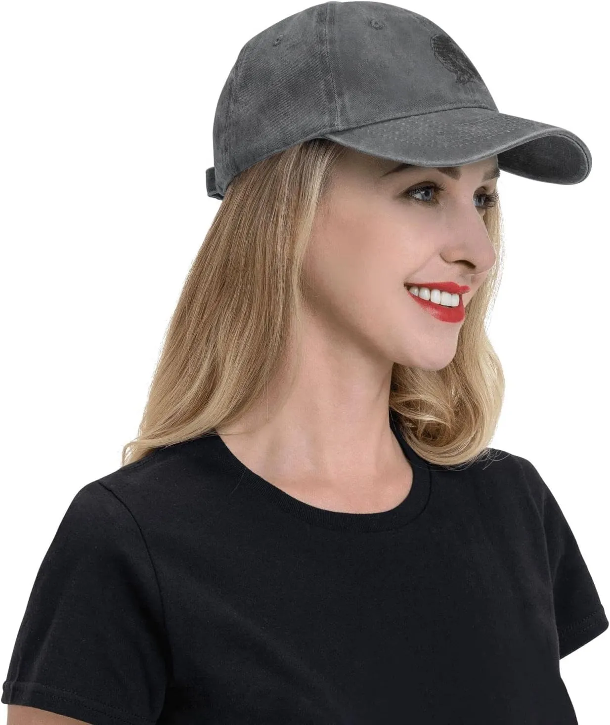 Black Raven Baseball Cap for Men Women Hats Adjustable Denim Hat Dad Hat