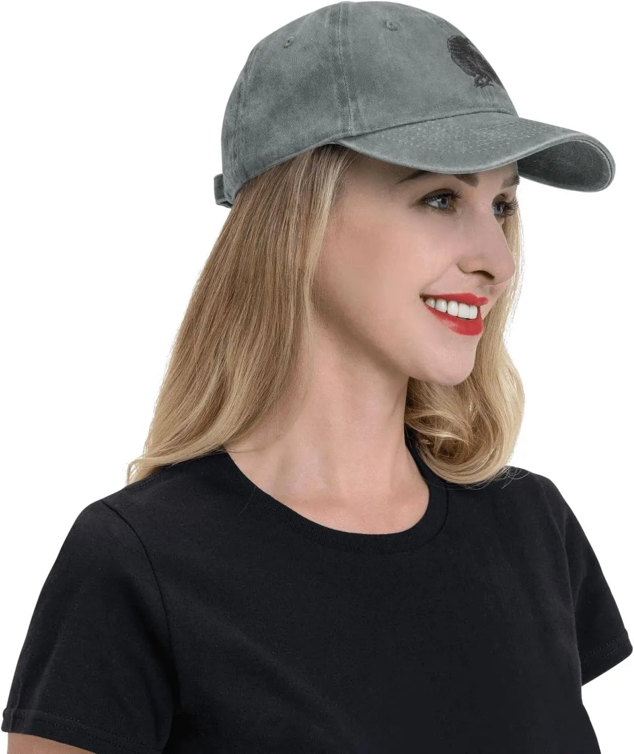 Black Raven Baseball Cap for Men Women Hats Adjustable Denim Hat Dad Hat
