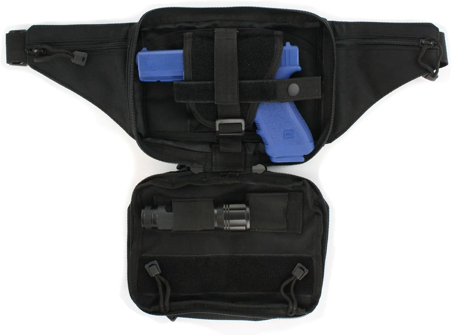 Black Tactical Pistol Concealment Fanny Pack - CCW Concealed Carry Gun Pouch with Holster