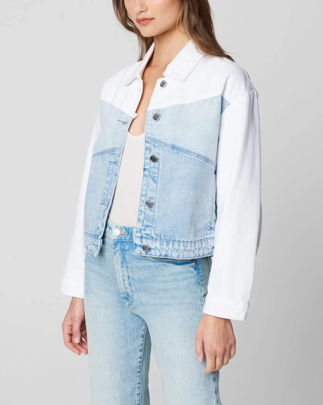 [BLANKNYC] Womens Luxury Clothing Denim Trucker JacketLuxury Clothing Denim Trucker Jacket