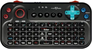 Bluetooth Pocket Keyboard V2 with Jog Mouse and Audio, Black, Remote Wireless Controller Compatible with Smartphone, Laptop, Tablet, Nvidia Shield TV, Xiaomi TV Stick, Mi Box, Fire TV
