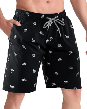 BOJIN Mens Swim Trunks 9" Quick Dry Stretch Swim Shorts Mesh Lining Bathing Suits Swimwear Beach Shorts with Pockets
