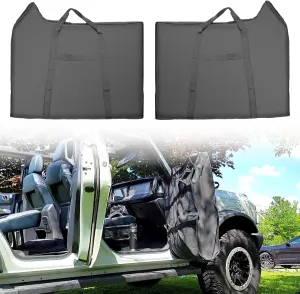 Bonbo 2 PCS Front Door Storage Bags for Ford Bronco 2021-2023, Driver and Passenger Doors Panels Organizer, Waterproof, Anti-Scratch, Protect Your Door
