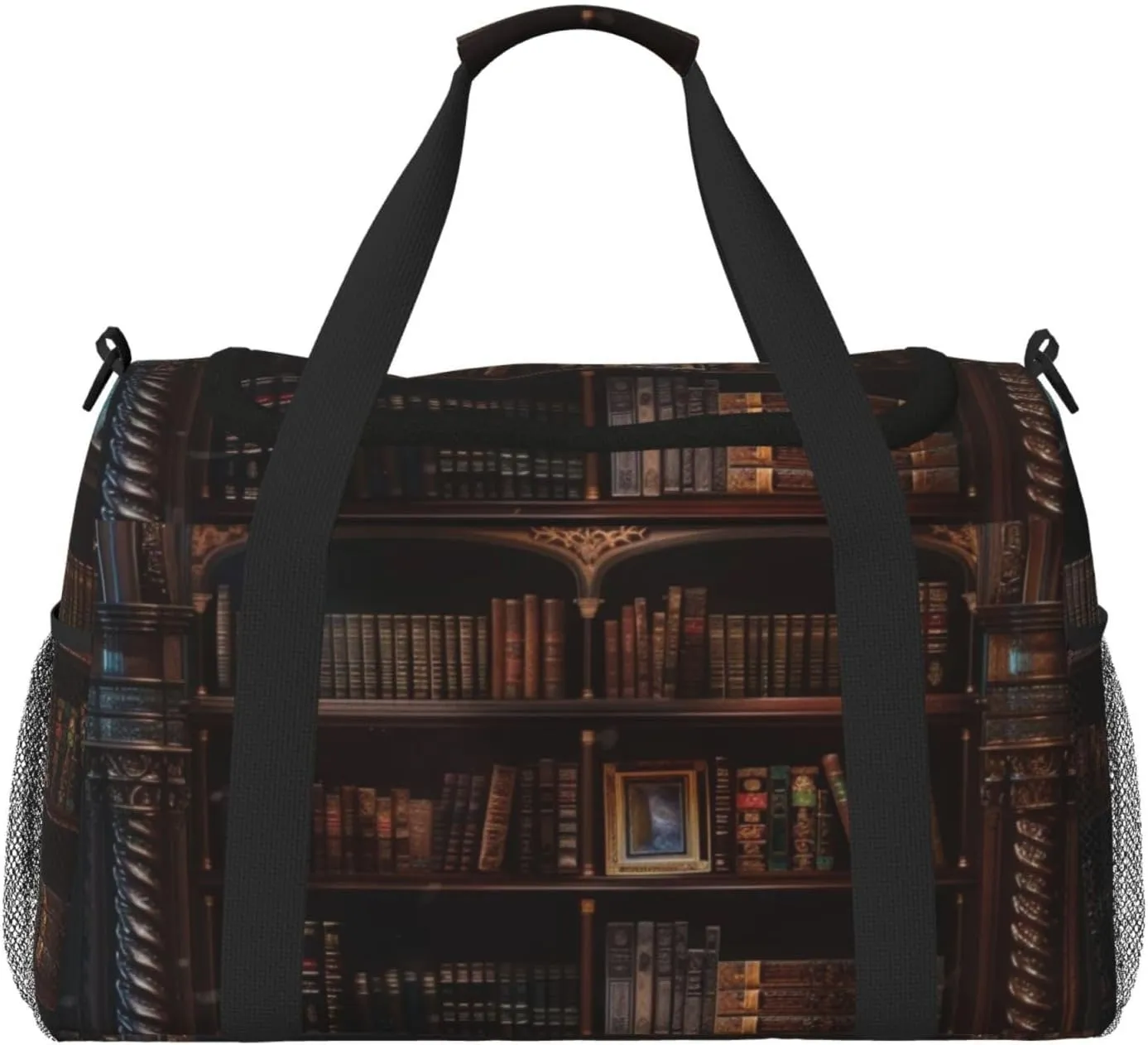 Bookshelf Travel Duffel Bag Tote Bag Sports Gym Bag For Women And Men