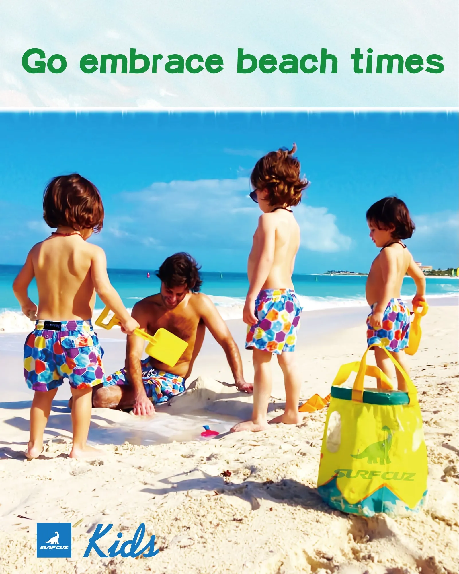 Boys Quick Dry Chemical Free Mesh Swim Trunks With Pockets