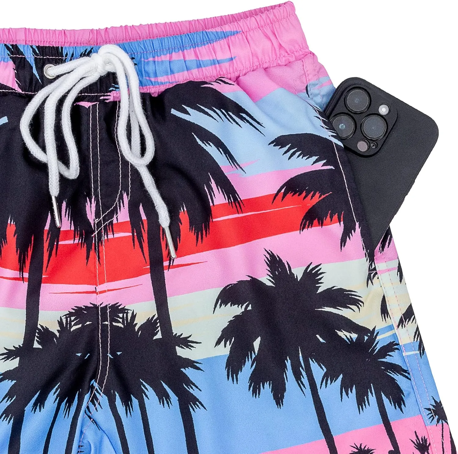 Boys Swim Trunks, Quick Dry Beach Swim Shorts Little Boys Bathing Suit Swimsuit with Mesh Lining, 3-14 Years
