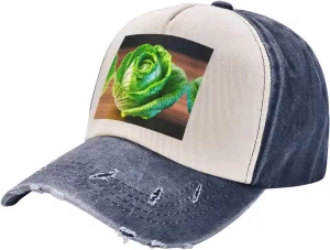 Bright Cabbage Unisex Adjustable and Breathable Sporty Denim Hat,Stylish Baseball Cap for Outdoor Activities