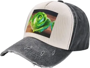 Bright Cabbage Unisex Adjustable and Breathable Sporty Denim Hat,Stylish Baseball Cap for Outdoor Activities