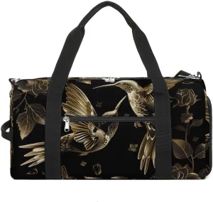 Bright Hummingbird Gym Bag for Men Women Lightweight Duffel Bag Sports Workout Bag for Travel Yoga