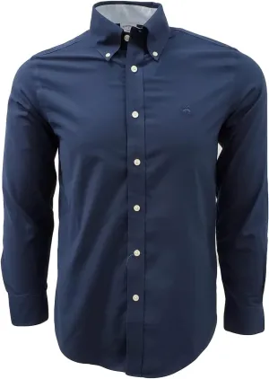 Brooks Brothers M Regular Fit All Cotton Button Down (S, Midnight Blue)