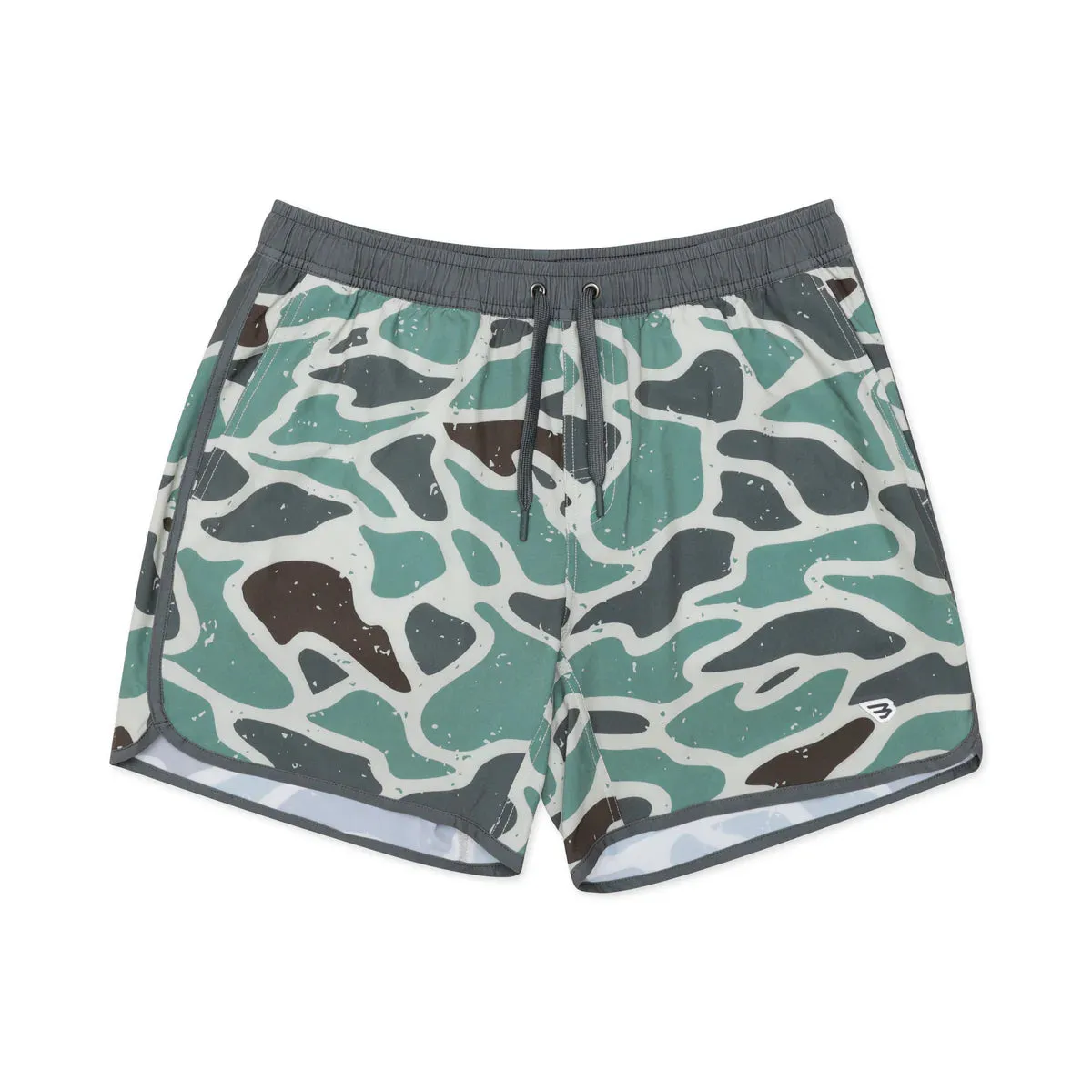 Burlebo Men’s Jumbo Retro Duck Camo Swim Trunks