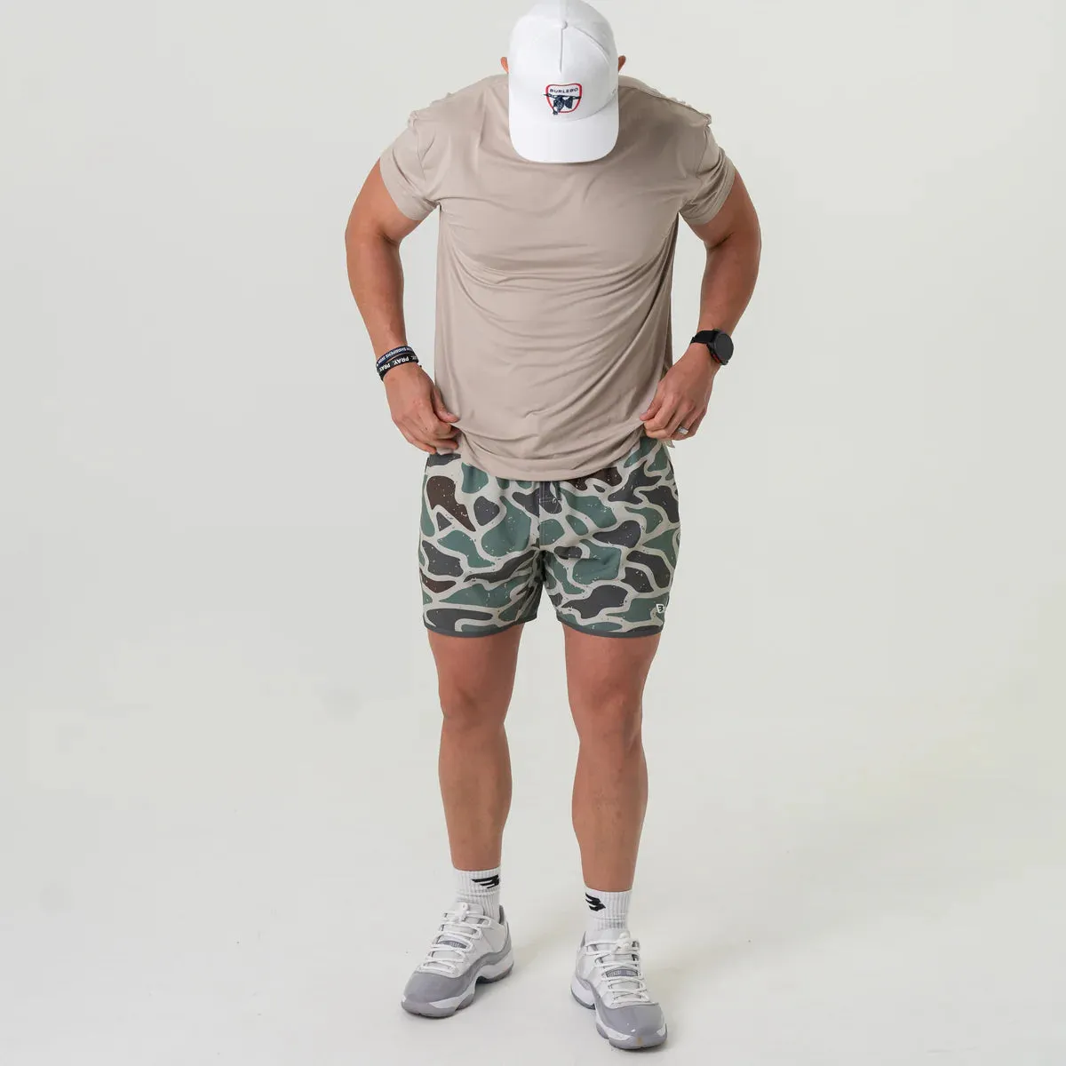 Burlebo Men’s Jumbo Retro Duck Camo Swim Trunks