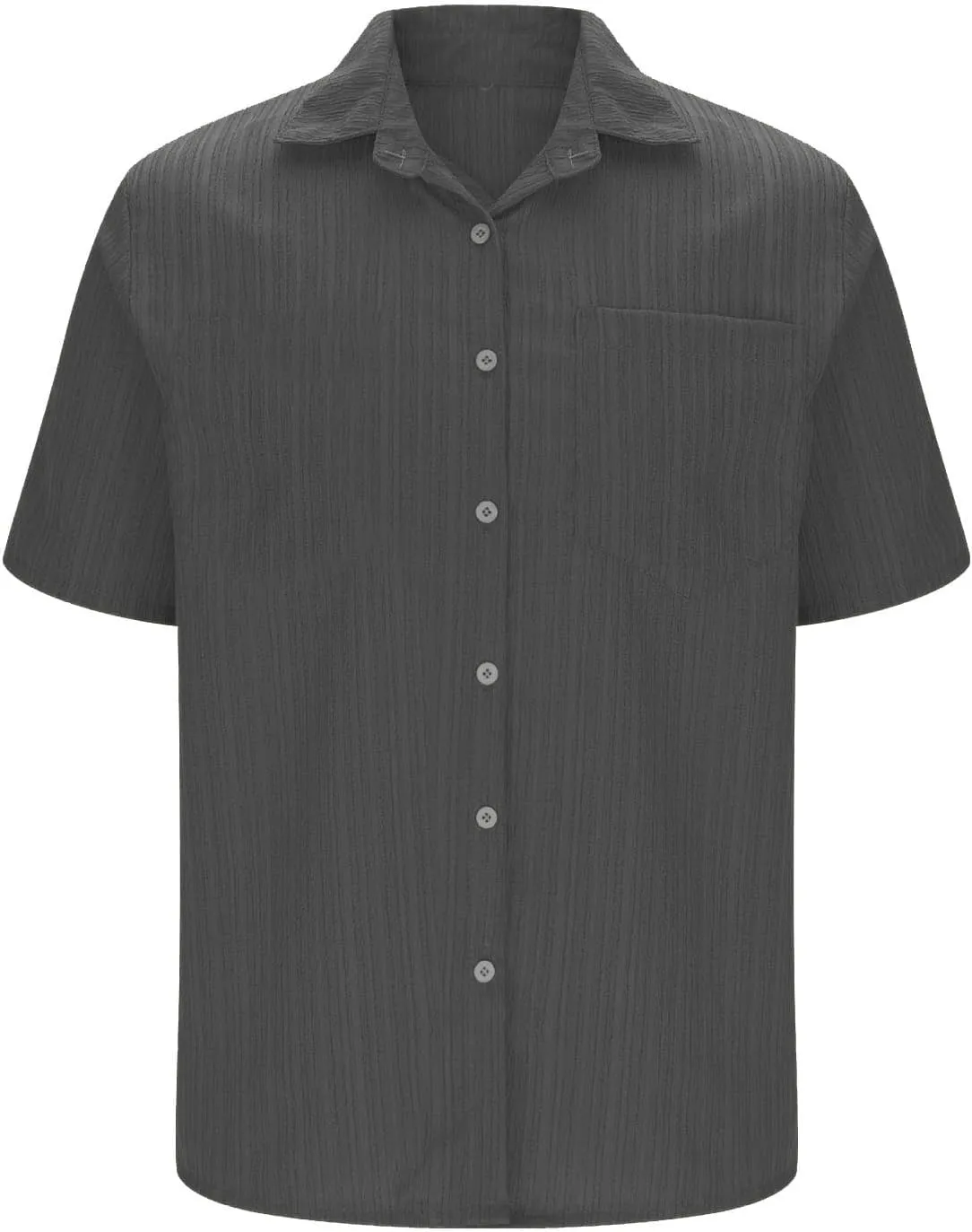 Button Down Shirt for Men Summer Solid Button Short Sleeve Lapel Blouse Casual Fashion Vintage Beach Hawaiian Tops
