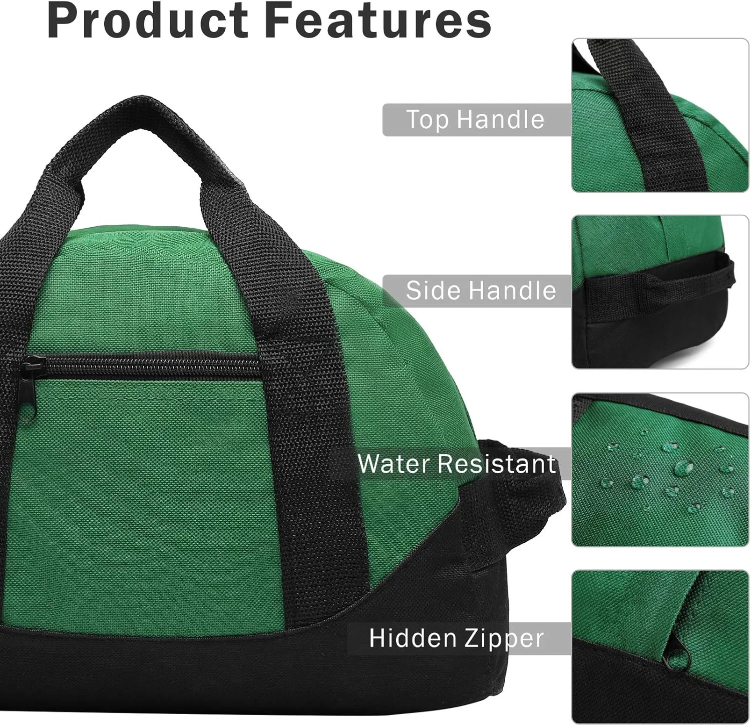 BuyAgain Duffle Bag, 12" Small Mini Travel Carry On Sport Duffel Gym Bag with Top Handle