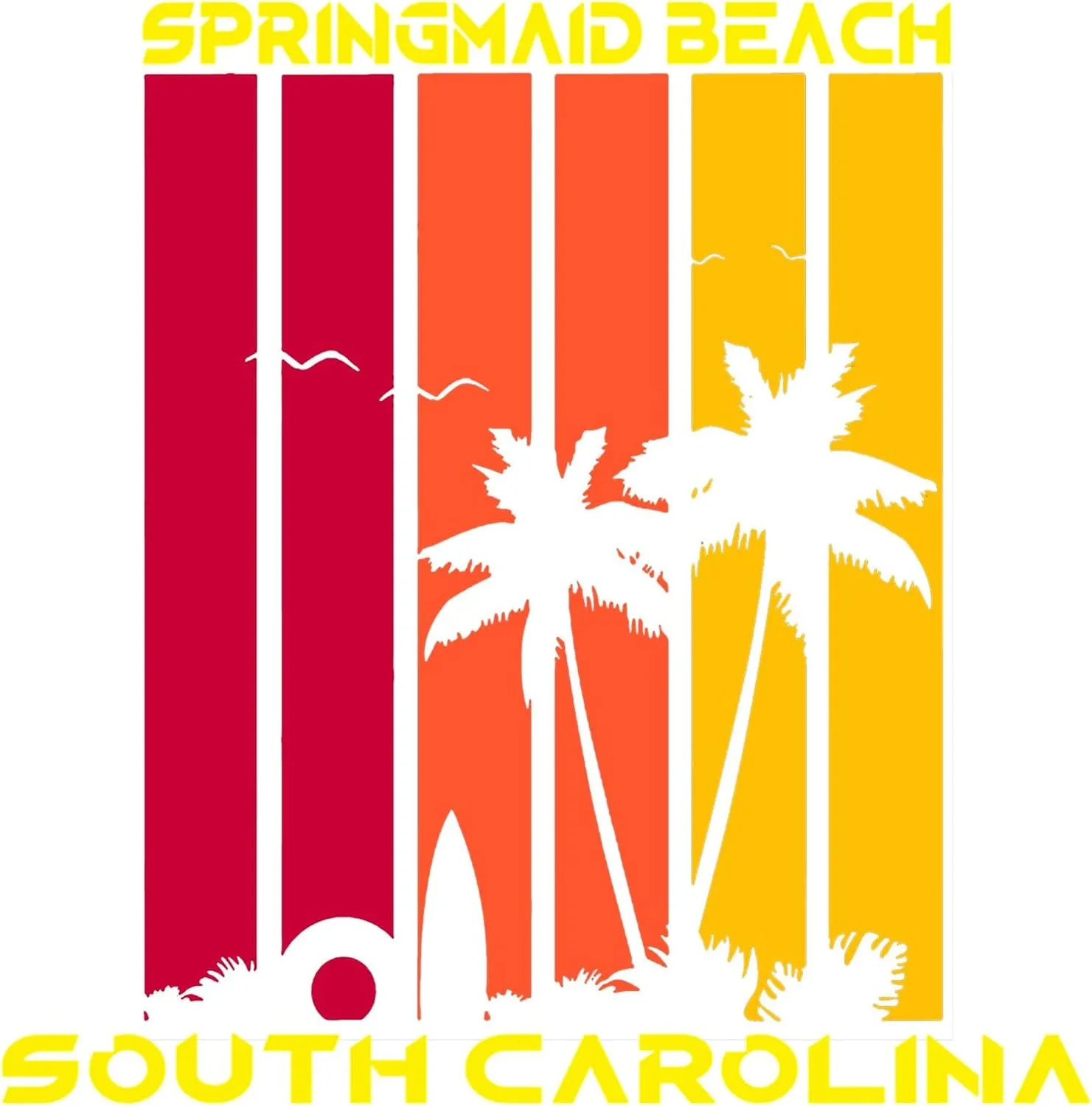 CafePress South Carolina Springmaid Beach Sticker Oval Car Bumper Sticker(10-Pack)