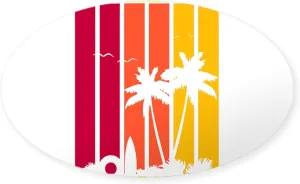 CafePress South Carolina Springmaid Beach Sticker Oval Car Bumper Sticker(10-Pack)