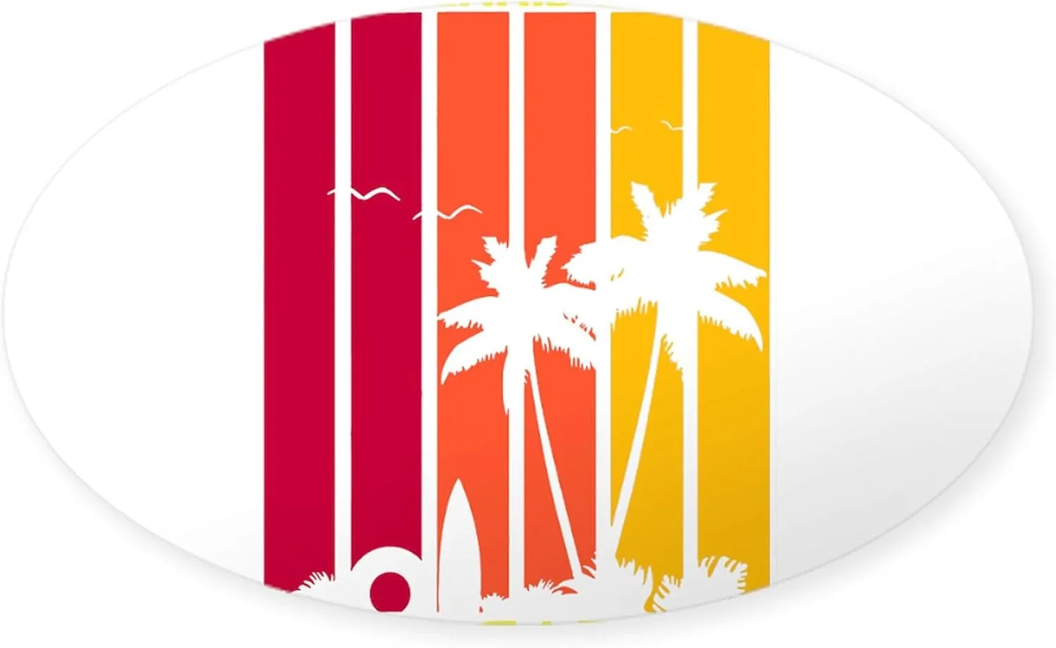 CafePress South Carolina Springmaid Beach Sticker Oval Car Bumper Sticker(10-Pack)
