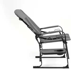 Camping Directors Chair, Heavy Duty,Oversized Portable Folding Chair with Side Table, Pocket for Beach, Fishing,Trip,Picnic,Lawn (Gray)
