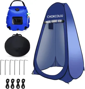 Camping Shower Tent Privacy Tent - Upgrade Shower Bag Pop Up Changing Toilet Portable Sun Shelters Dressing Room Instant Outdoor for Camping Hiking Beach Picnic Fishing with Carrying Bag (Blue)