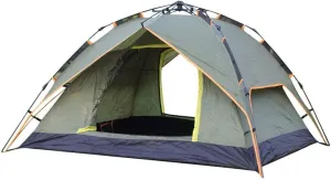 Camping Tent 3-4 Person Waterproof [Quick Setup] 3 Season Family Beach Tent Protection with Carry Bag Automatic Camping Tent