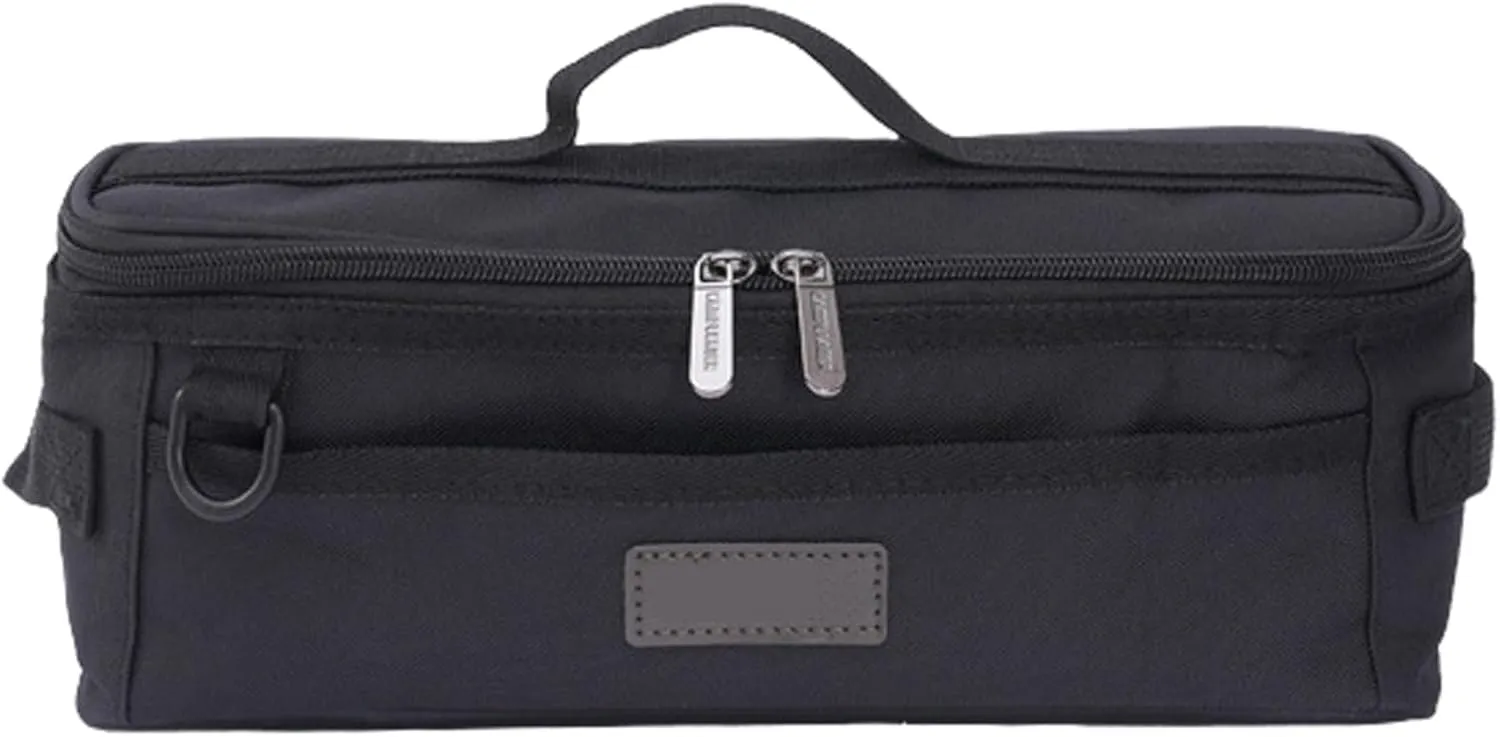 Camping Travel Cookware Organizer Bag Zipper Closure Waterproof Cooking Utensils Storage Pouch Large Capacity Black