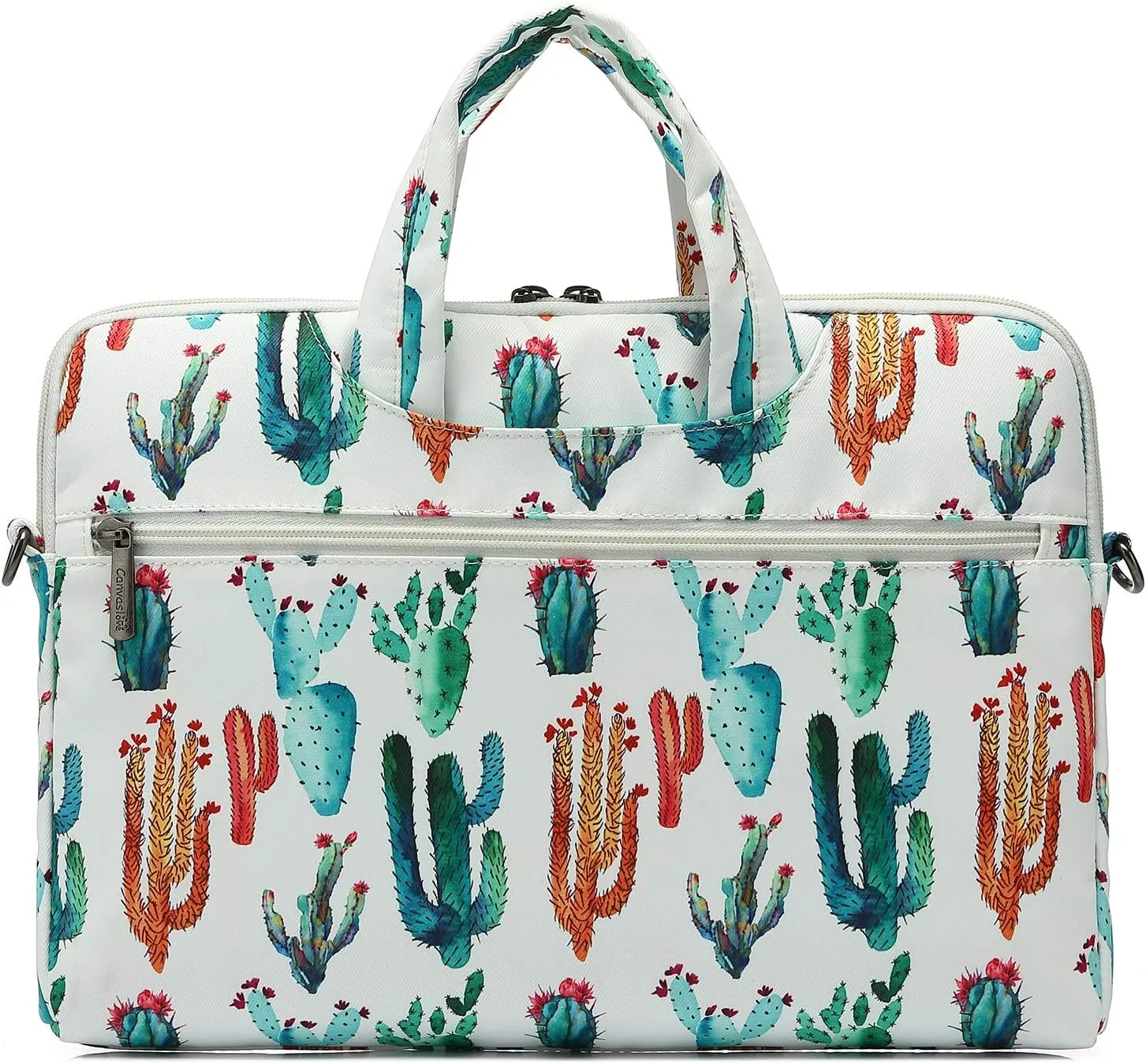 Canvaslove Cactus Water Resistant Laptop Shoulder Messenger Bag for MacBook Pro 16 inch and 15.6 inch-16 inch Laptop