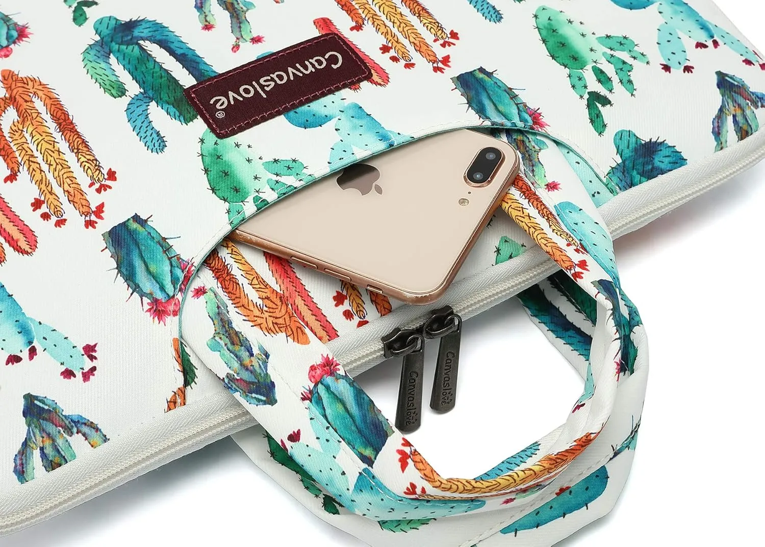 Canvaslove Cactus Water Resistant Laptop Shoulder Messenger Bag for MacBook Pro 16 inch and 15.6 inch-16 inch Laptop