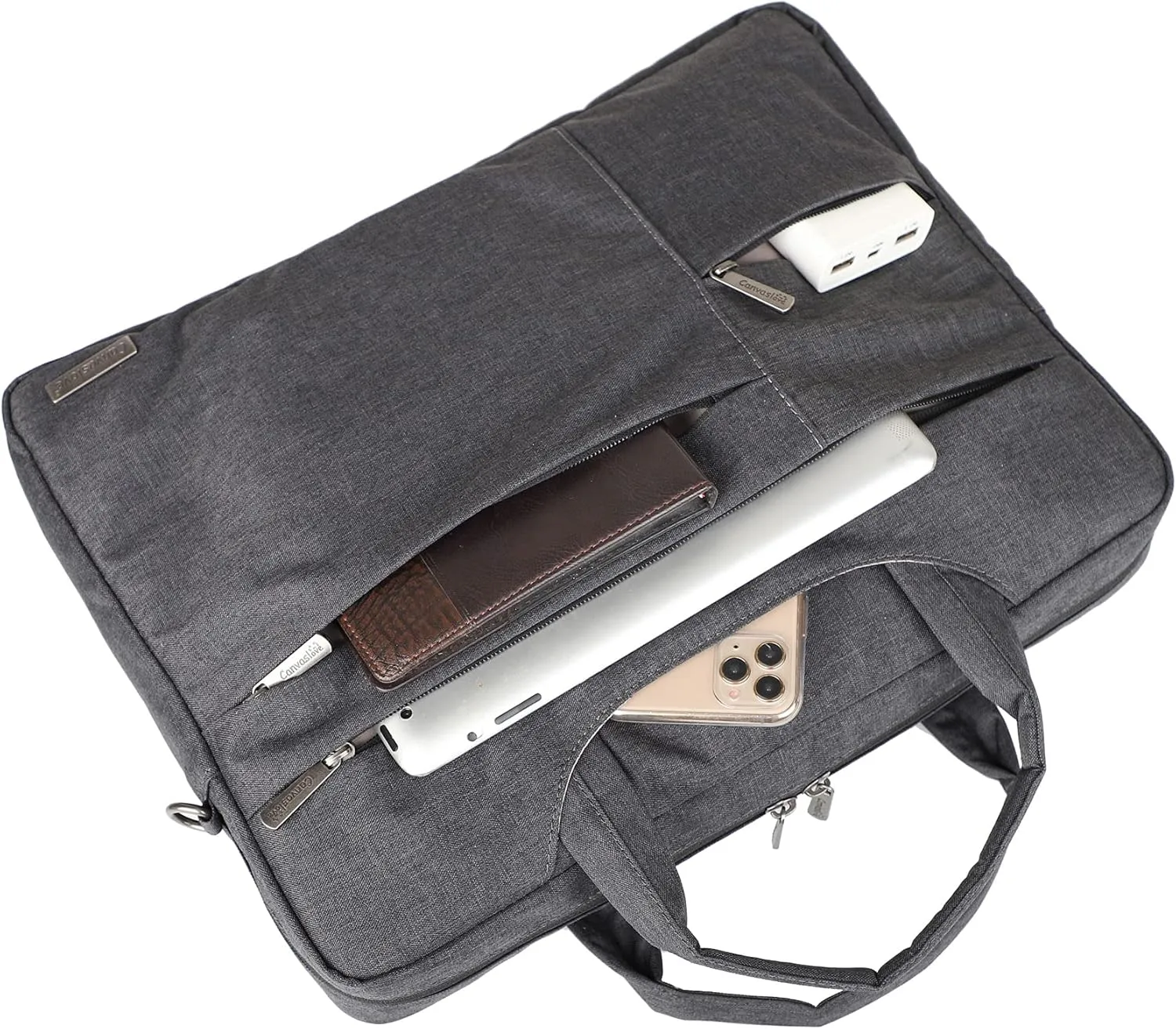 Canvaslove Multifunctional Briefcase,Muti-Pockets Laptop Case Bag For 15.6 inch-16 inch Laptop Computer