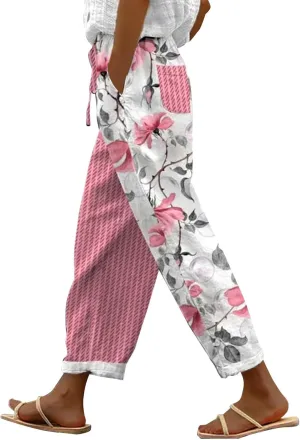Capris Pants for Women Pants Drawstring Capri Pants with Pockets Wide Leg Cropped Pants for Women Capris Pants for