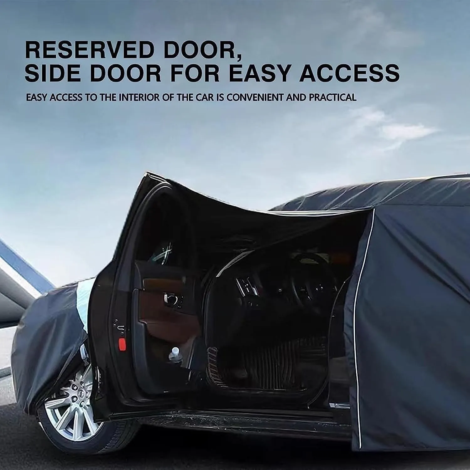 Car Cover Waterproof Compatible with Ligier Ambra Hatchback 1996-2006 Outdoor Car Covers All Weather Waterproof Breathable Large Car Cover with Zipper,Custom Full Car Cover,for Snow Rain Protection (