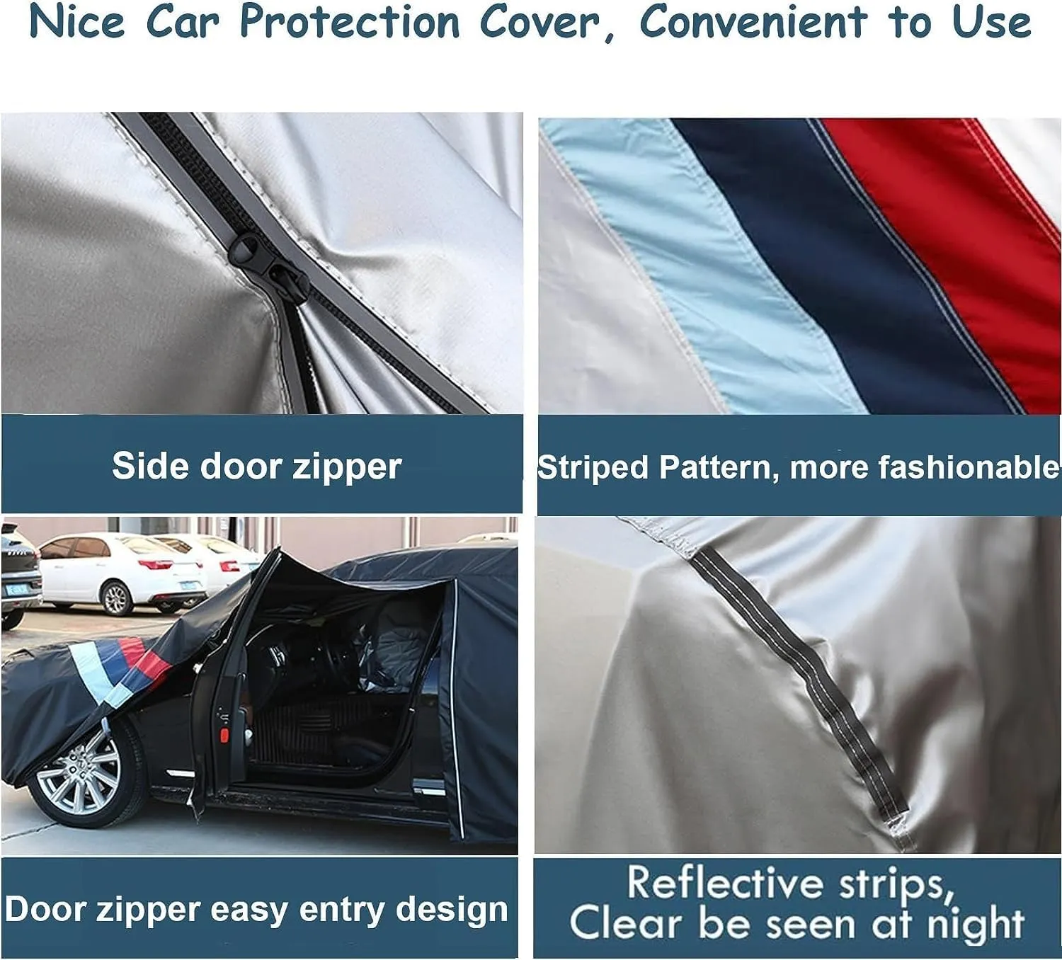 Car Cover Waterproof Compatible with Ligier Ambra Hatchback 1996-2006 Outdoor Car Covers All Weather Waterproof Breathable Large Car Cover with Zipper,Custom Full Car Cover,for Snow Rain Protection (