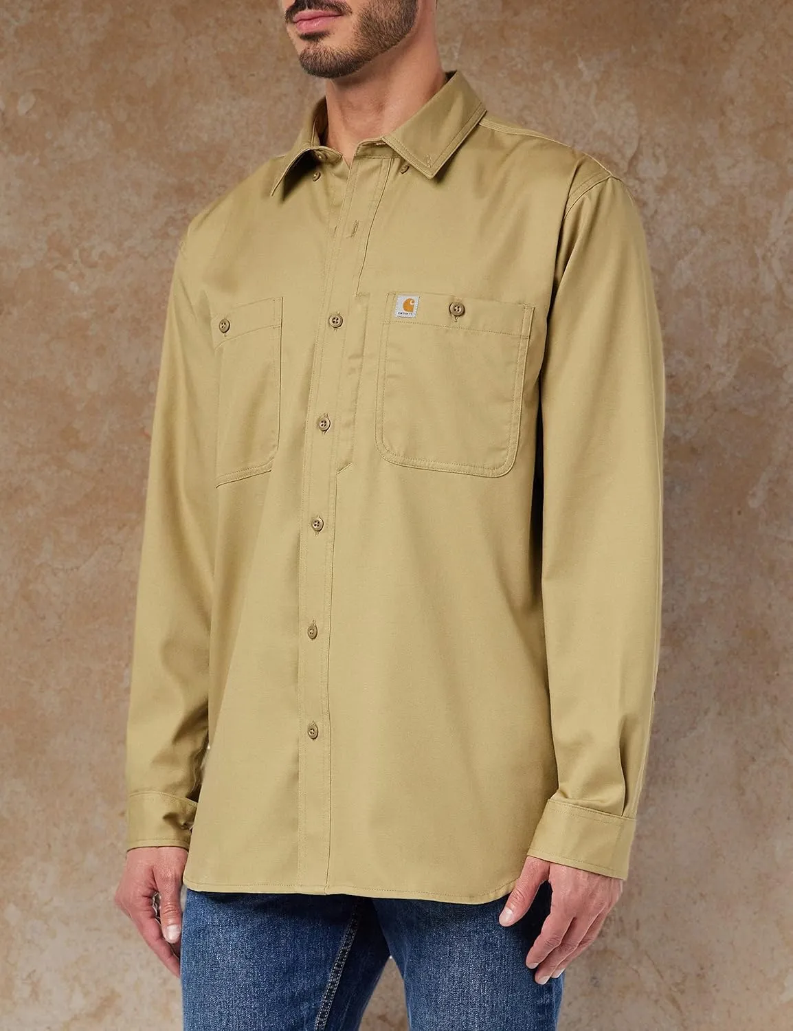 Carhartt Men's Rugged Professional Series Relaxed Fit Canvas Long Sleeve Work Shirt