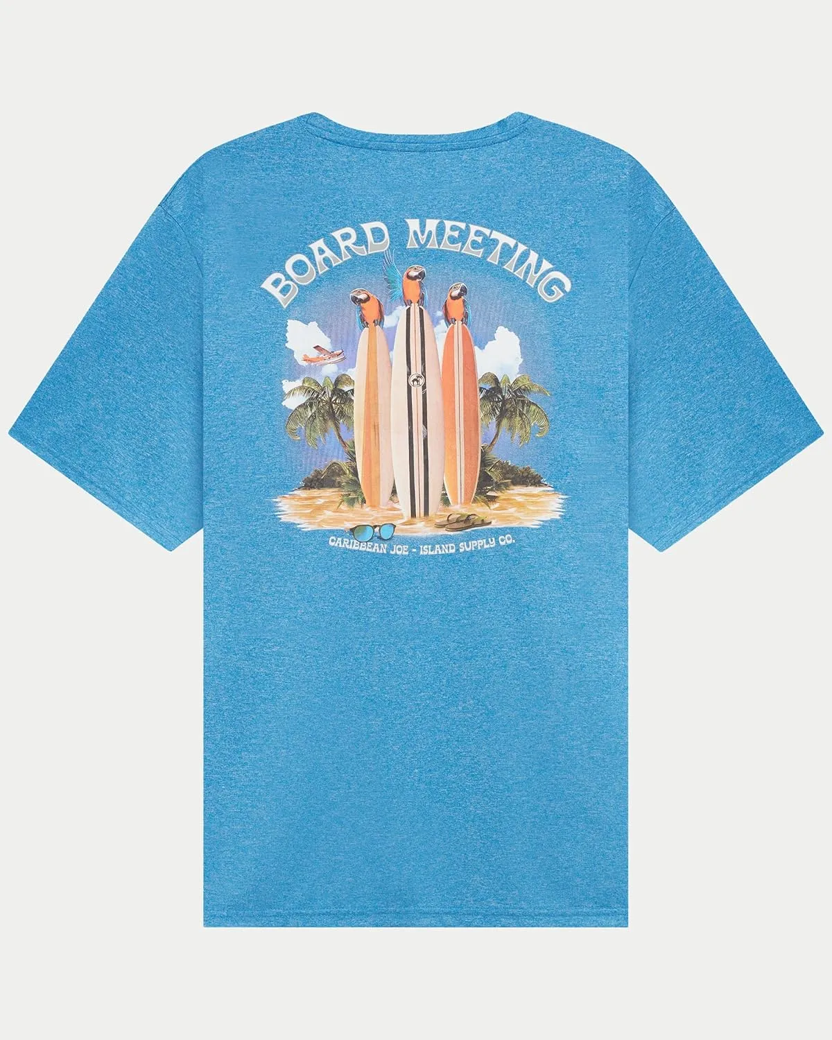 CARIBBEAN JOE Men's Rash Guard, Board Meeting Long Sleeve Sun Protection Swim, Beach and Fishing T-Shirt Top