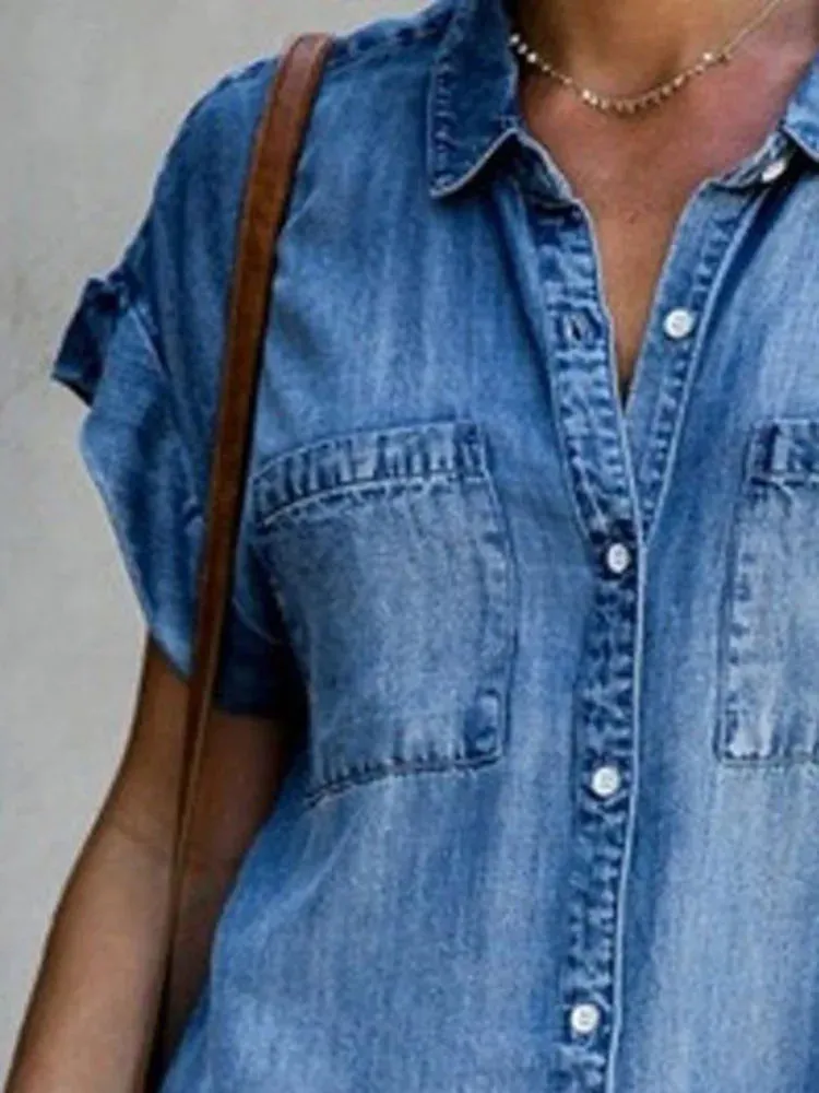 Carla - Retro Denim Dresses for Women