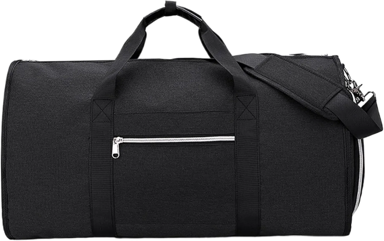 Carry on Garment Bag Waterproof Carry on Duffel Bag with Handle Detachable Shoulder Strap Dry-Wet Separation 2 in 1 Hanging Dress Suitcase with Shoe Pouch for Business Weekend Overnight Travel Black