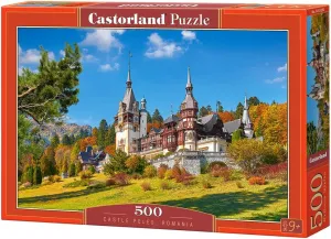 CASTORLAND 500 Piece Jigsaw Puzzles, Castle Peles, neo-Renaissance Castle, Romania, Adult Puzzle, Castorland B-53292